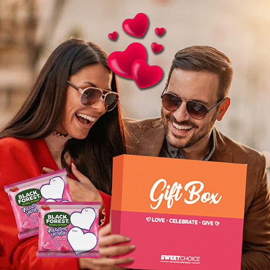 Valentine's Day Care Package (45ct) Snacks Chocolates Candy Gift Box Assortment Variety Bundle Crate Present for Boy Girl Friend Student College Child Husband Wife Boyfriend Girlfriend Love Niece - My Store