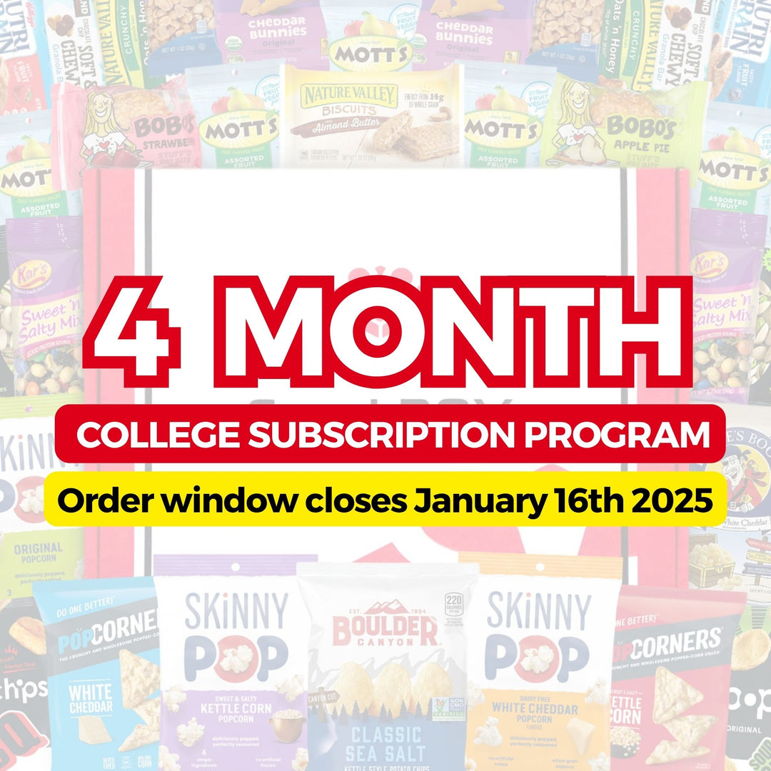 PREPAID (2025/2026) College Student SnackBOX Care Package Subscription Program | 4 Pack BUNDLE | - My Store