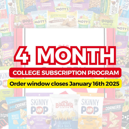 PREPAID (2025/2026) College Student SnackBOX Care Package Subscription Program | 4 Pack BUNDLE | - My Store