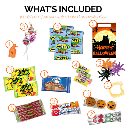 Halloween Care Package Snack box (45) Candy Snacks Assortment Trick or Treat Cookies Food Bars Toys Variety Gift Pack Box Bundle Mixed Bulk Sampler for Children Kids Boys Girls College Students Office - My Store