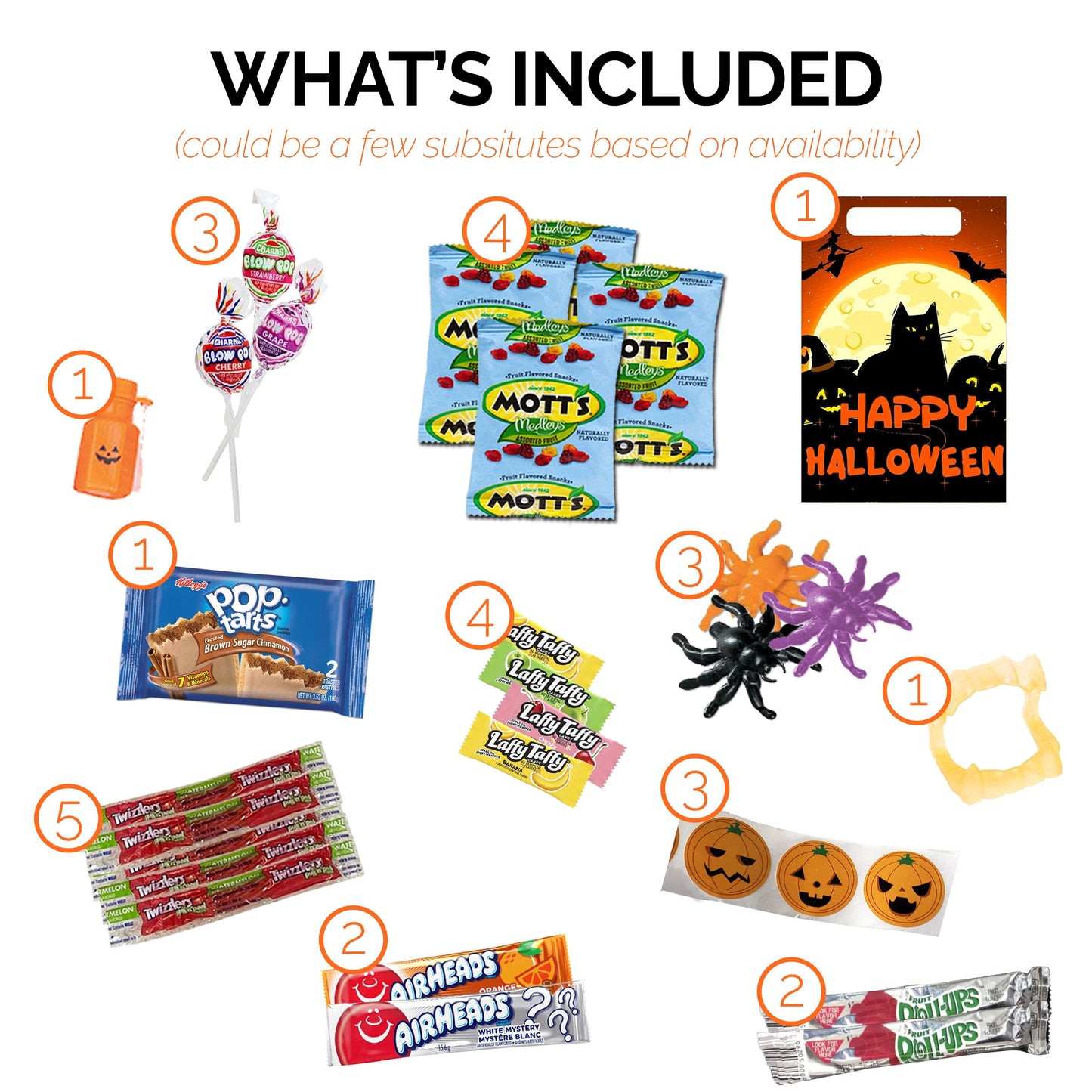 Halloween Care Package Snack box (45) Candy Snacks Assortment Trick or Treat Cookies Food Bars Toys Variety Gift Pack Box Bundle Mixed Bulk Sampler for Children Kids Boys Girls College Students Office - My Store