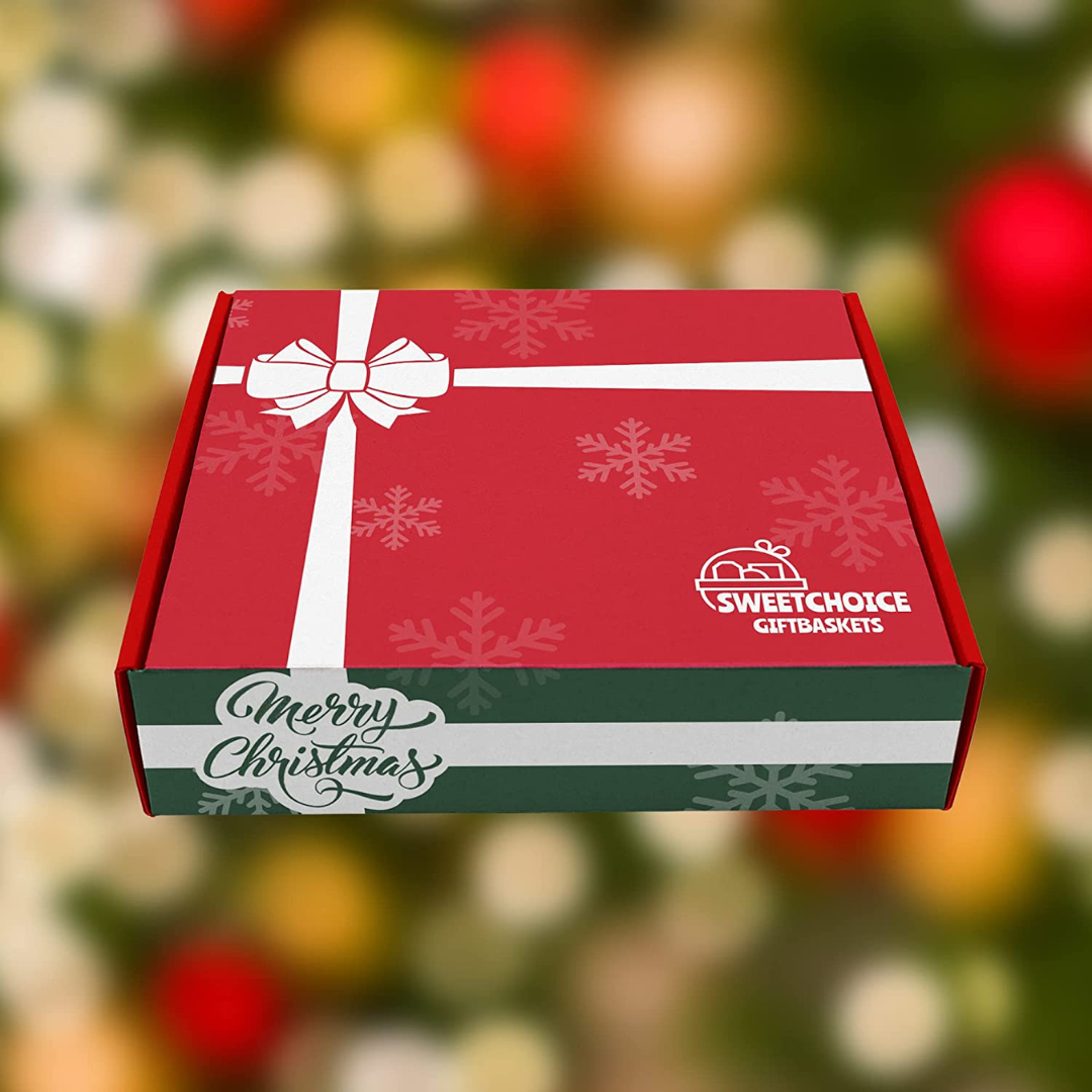 Christmas Gift Basket Care Package (45 Count) Candy Snacks Cookies Bars Chips Holiday Gift Baskets Variety Gift Box Pack Assortment Basket Bundle Mix Of Treats College Students Office Kids Boys Girls - My Store