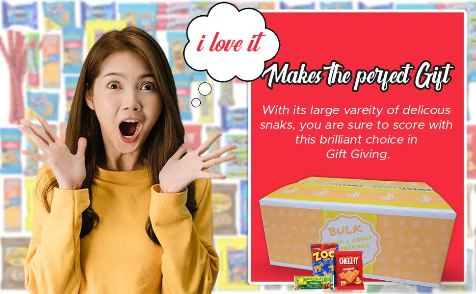 Snack Box Variety Pack Care Package (100 Count)  Gift Basket for Kids Adults Teens Family College Student - Crave Food Birthday Arrangement Candy Chips Cookies - My Store