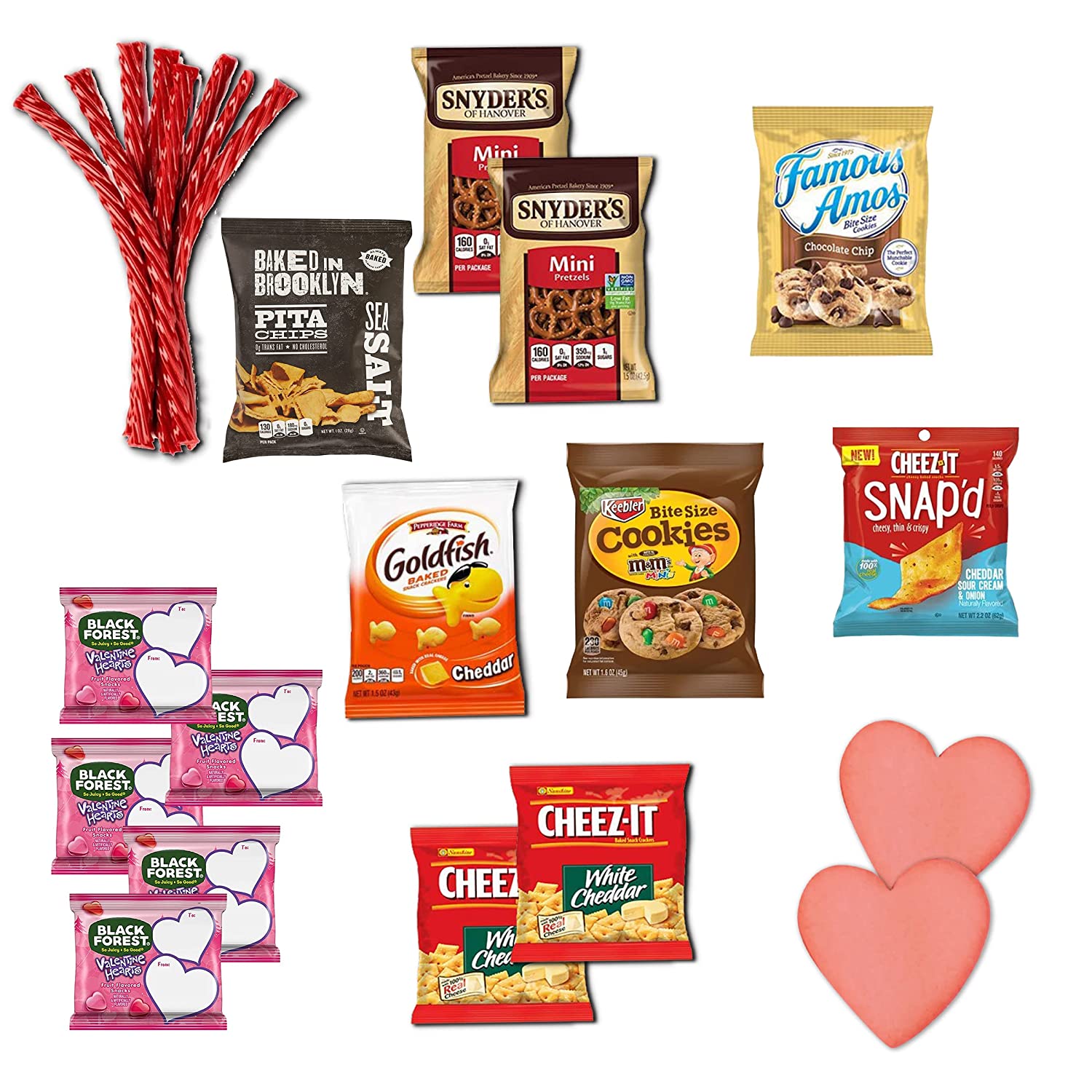 Valentine's Day Care Package (45ct) Snacks Chocolates Candy Gift Box Assortment Variety Bundle Crate Present for Boy Girl Friend Student College Child Husband Wife Boyfriend Girlfriend Love Niece - My Store