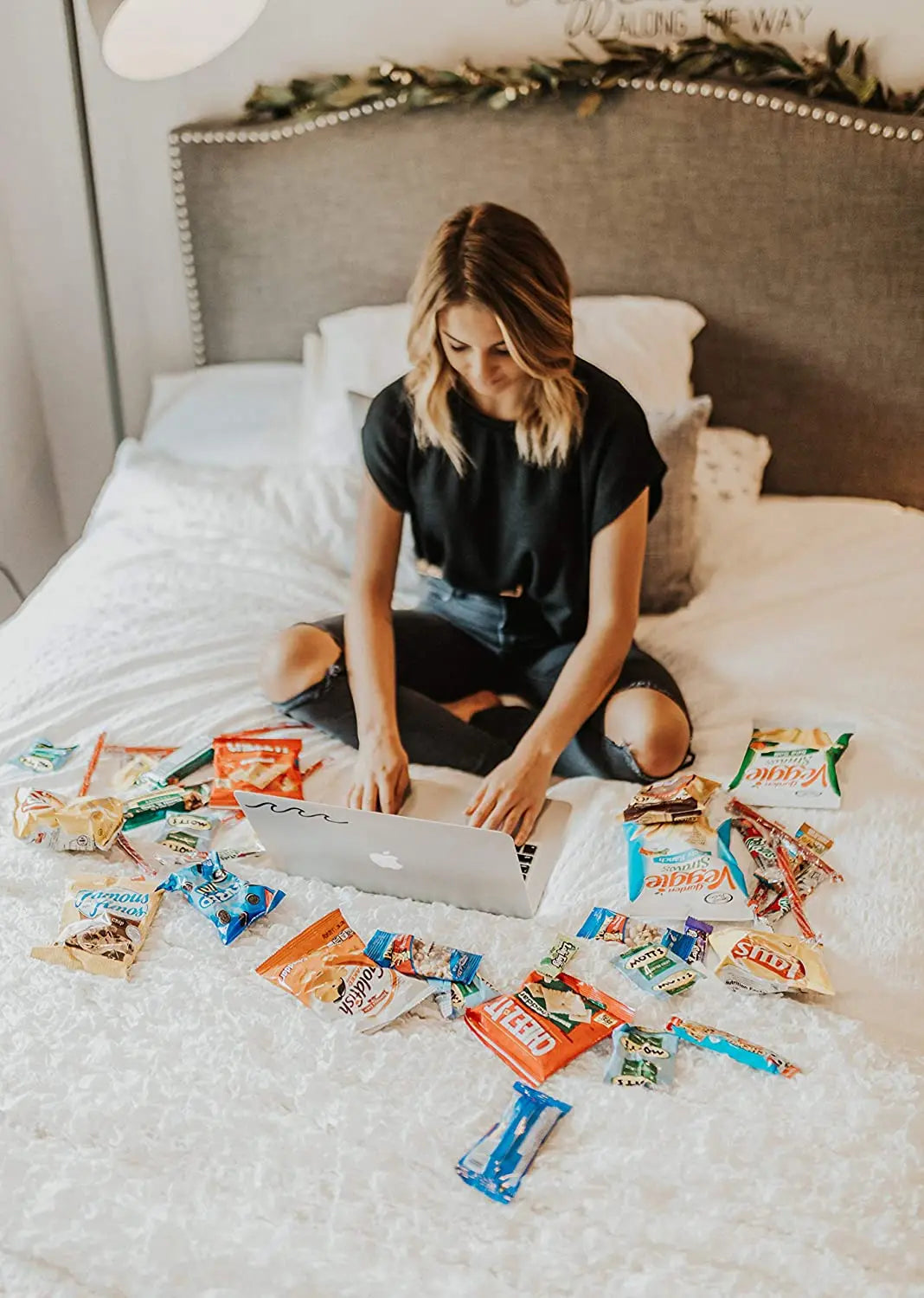 Snack Box Variety Pack (40 Count) Candy Gift Basket - College Student Care Package, Prime Food Arrangement Chips, Cookies, Bar's - My Store