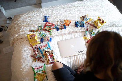 Snack Box Variety Pack (40 Count) Candy Gift Basket - College Student Care Package, Prime Food Arrangement Chips, Cookies, Bar's