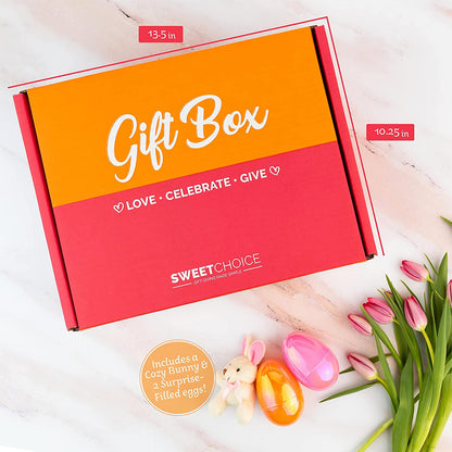 Premade Easter Care Package (50ct) - Candy Snacks Treats Plush Bunny Cookies Gift Box Bundle Basket Fillers Stuffers Present Kids Adults Boys Girls College Student Child Grandchildren Toddlers - My Store