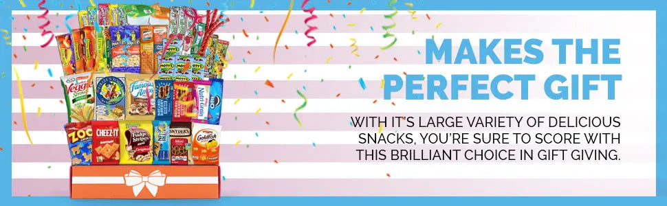 Snack box variety pack (45 Count) Gift Box for Teens - Gift Basket Food Arrangement for Dad - Birthday Candy Basket for Men, Women, Boys, Girls, Kid, Adult, College Student - My Store