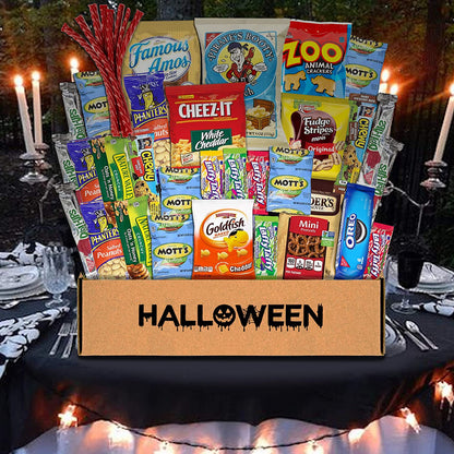 Halloween Package (38) Candy Snacks Assortment Trick or Treat Cookies Food Bars Toys Variety Gift Pack Box Bundle Mixed Bulk Sampler for Children Kids Boys Girls College Students - My Store