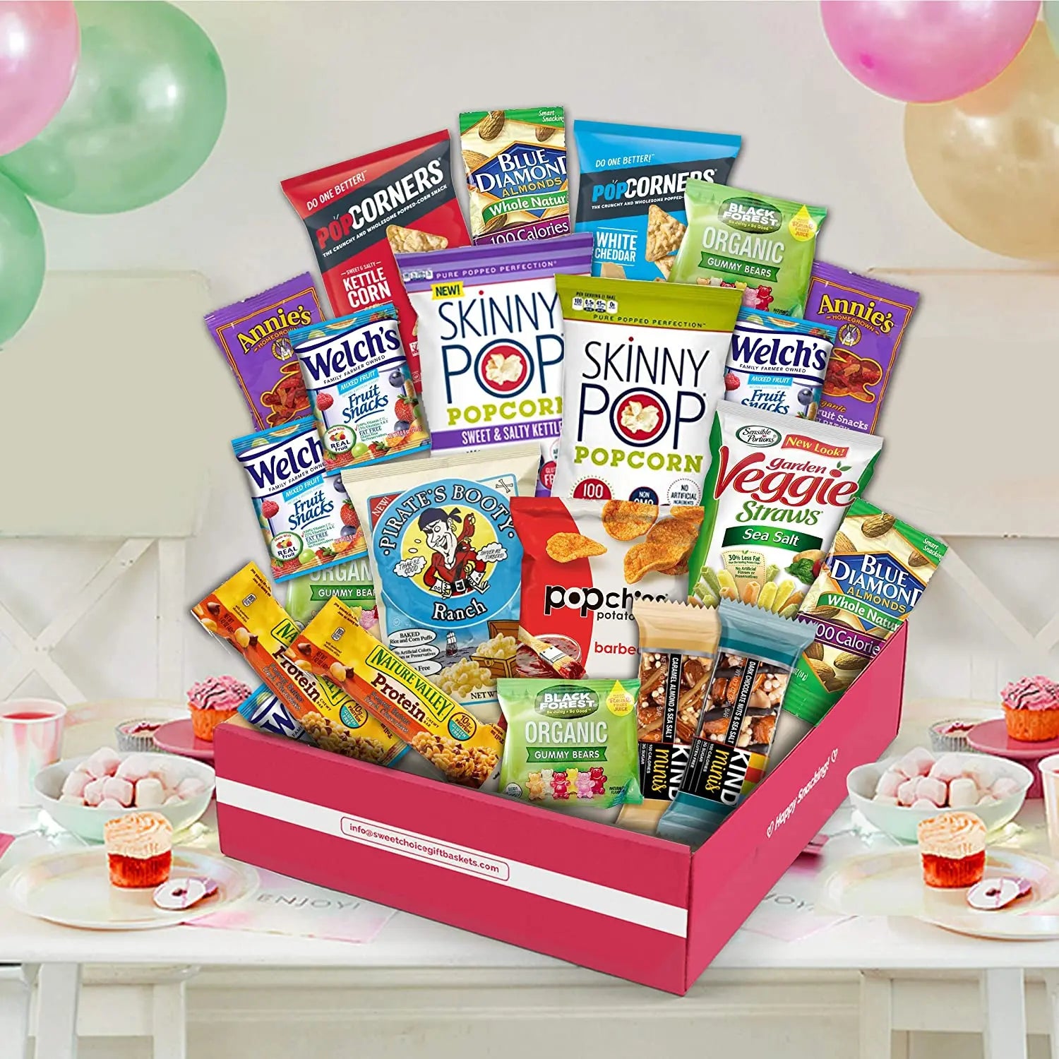 Snack Box Gluten Free Healthy Snacks Care Package (20 Count) for College Students, Exams, Father's Day, Mothers Day,Military, Finals, Office and Gift Ideas. Chips, Popcorn, and granola Bars. - My Store