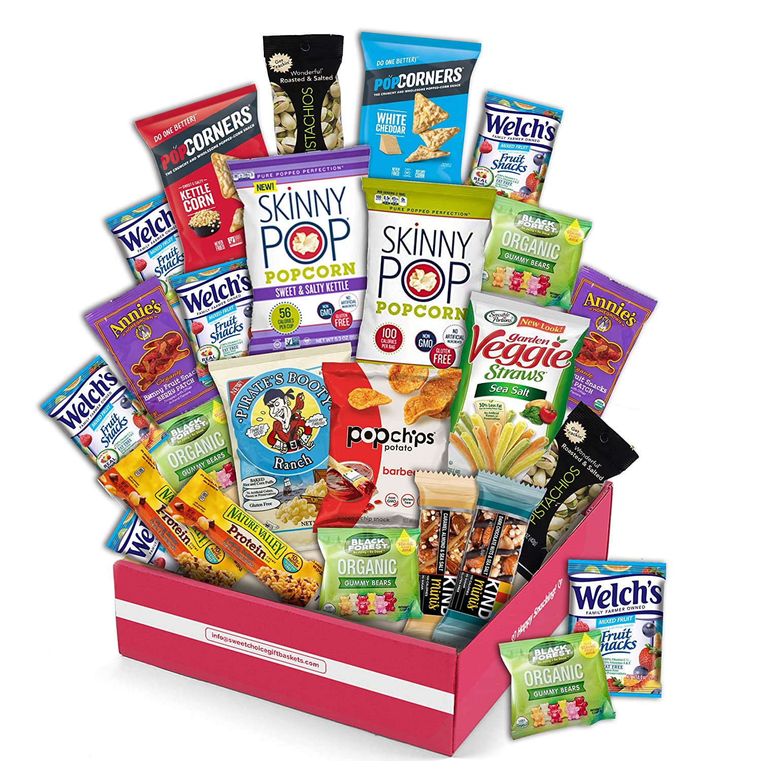 Snack Box Gluten Free Healthy Snacks Care Package (20 Count) for College Students, Exams, Father's Day, Mothers Day,Military, Finals, Office and Gift Ideas. Chips, Popcorn, and granola Bars. - My Store
