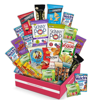 Snack Box Gluten Free Healthy Snacks Care Package (20 Count) for College Students, Exams, Father's Day, Mothers Day,Military, Finals, Office and Gift Ideas. Chips, Popcorn, and granola Bars. - My Store