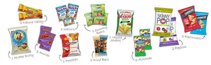 Snack Box Gluten Free Healthy Snacks Care Package (20 Count) for College Students, Exams, Father's Day, Mothers Day,Military, Finals, Office and Gift Ideas. Chips, Popcorn, and granola Bars. - My Store
